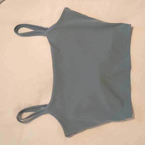 Halara Twist Back Yoga Top Light Blue Sports Bra Supportive Tank Top Small - Picture 3 of 5